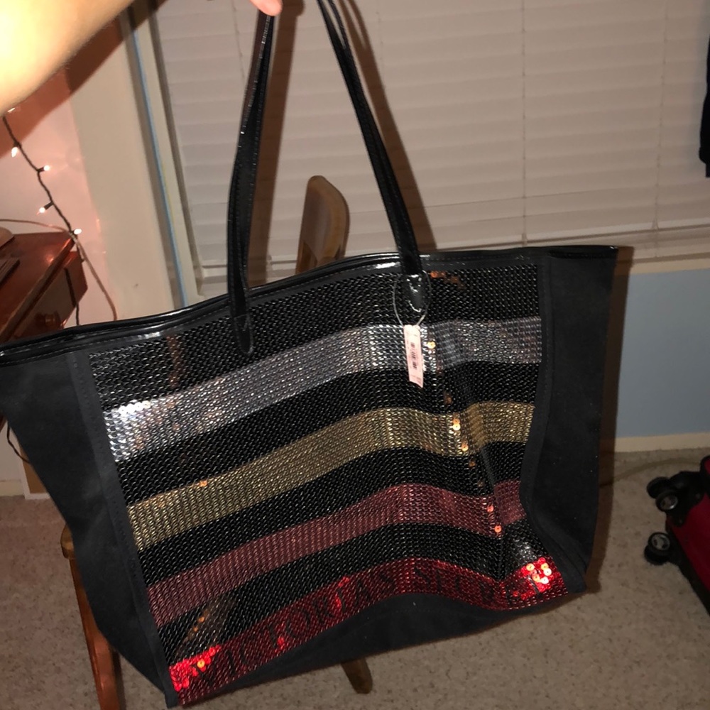 Victoria secret sequin tote
